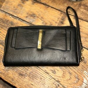 Black bow Betsey Johnson wristlet